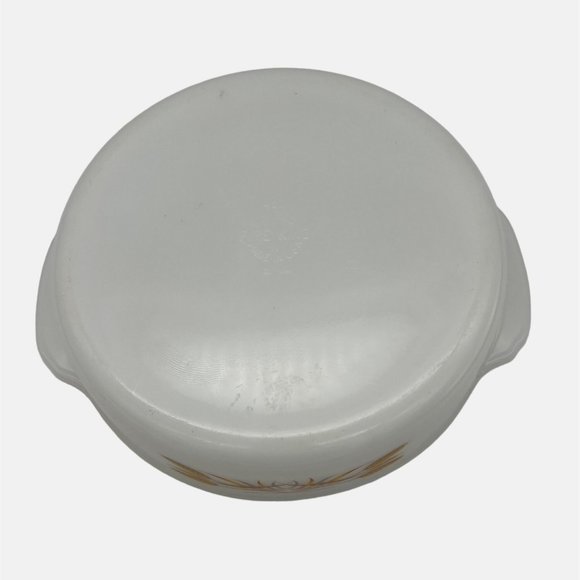 Vintage 1960s Fire King Wheat Pair Round Cake Plates 7" & 8" Anchor Hocking - Picture 8 of 8